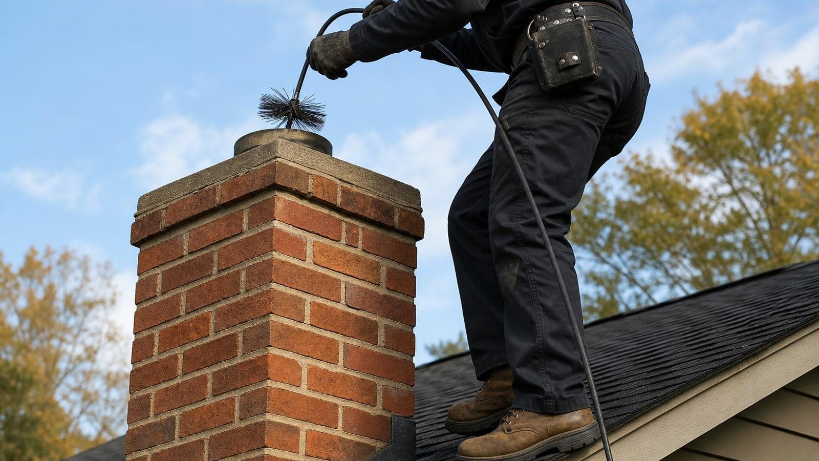 Practical chimney sweep & inspection in Humble